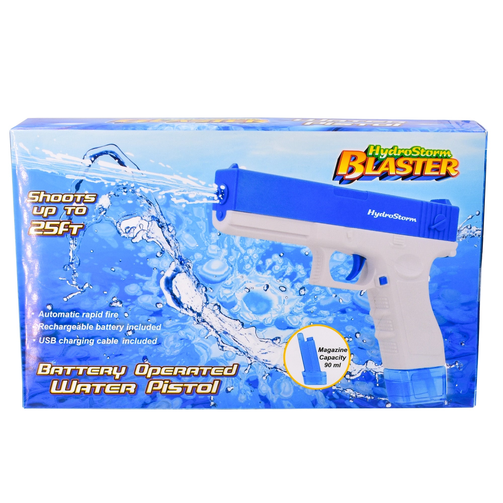 KandyToys Electric Water Gun Rechargeable High Capacity & Long Range Water Pistol