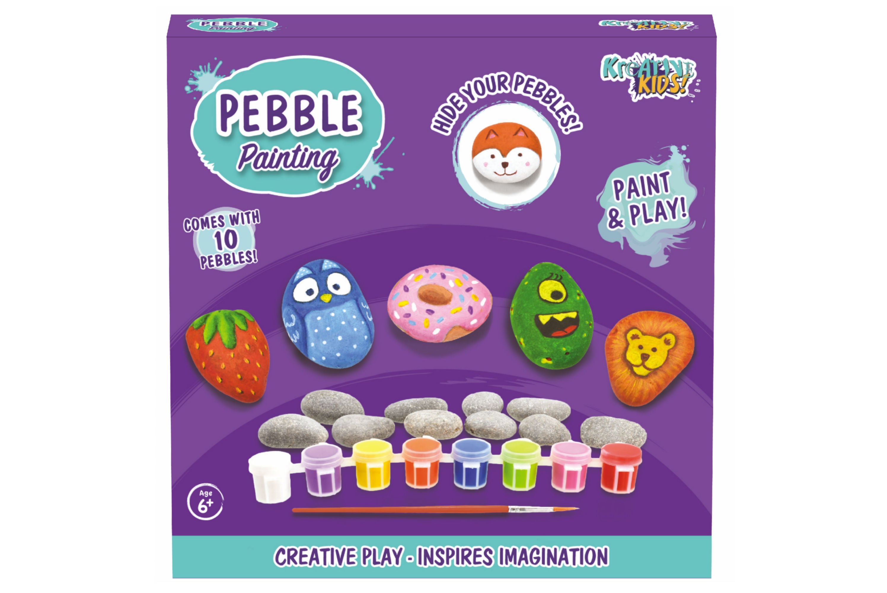 Kreative Kids Make Your Own Pebble Art Large Kit | Kids Painting Craft Kit | Kids Art Kit