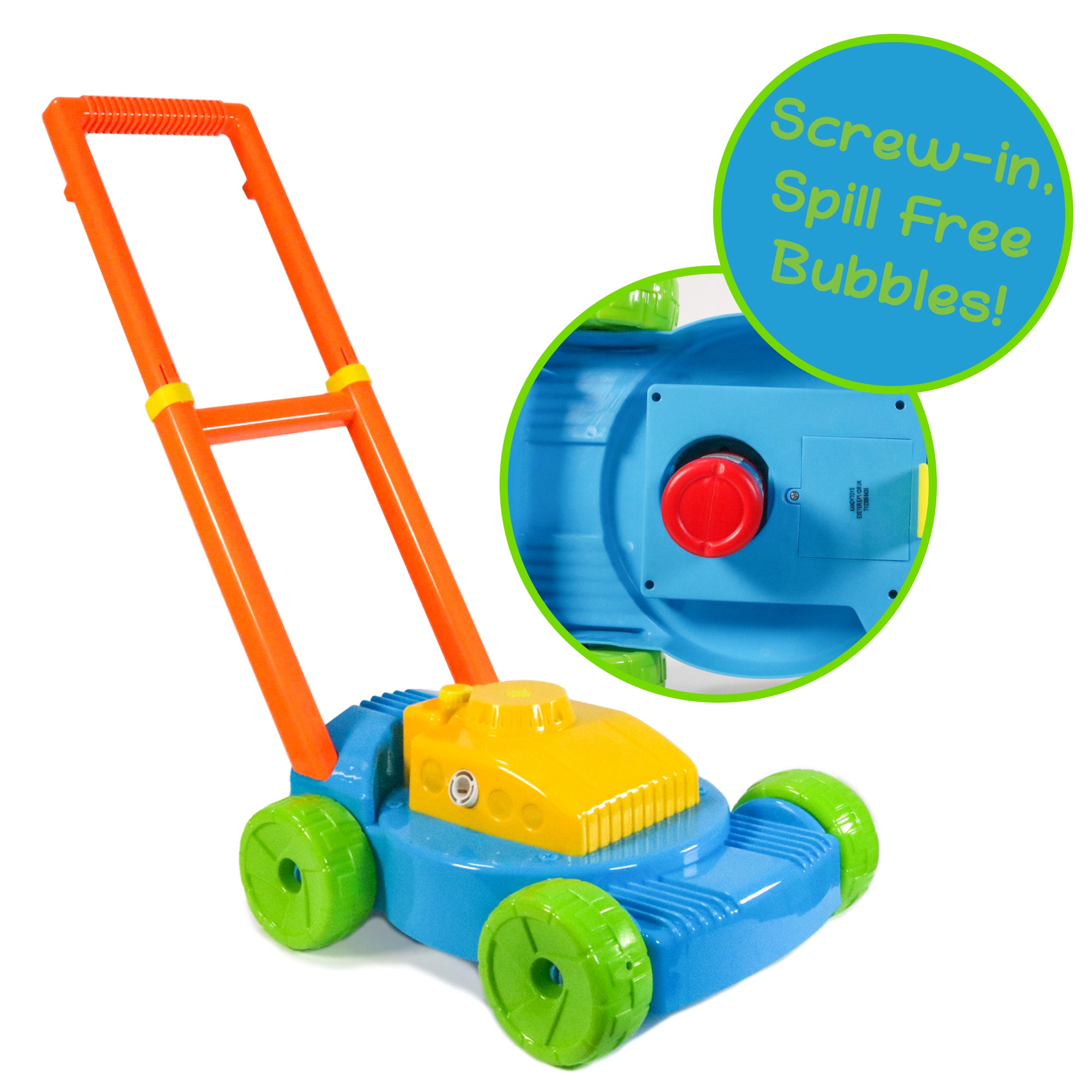 Auto Bubble Mower Spill-proof Bubble Lawn Mower Toy with Bubble Solution