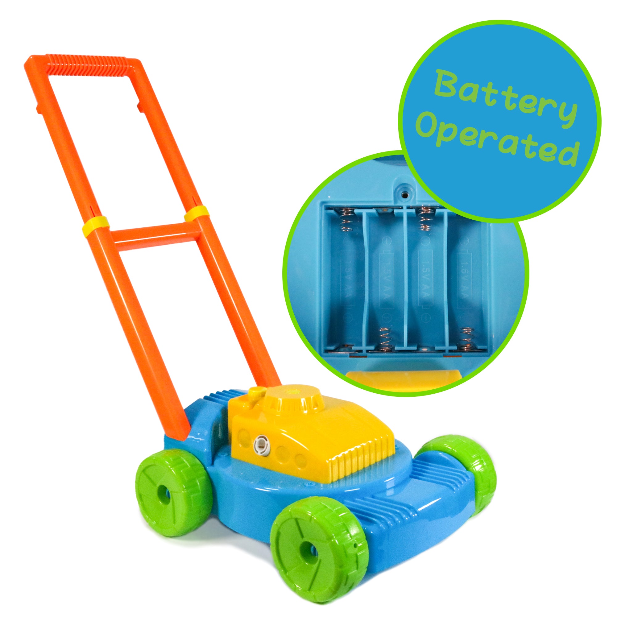 Auto Bubble Mower Spill-proof Bubble Lawn Mower Toy with Bubble Solution