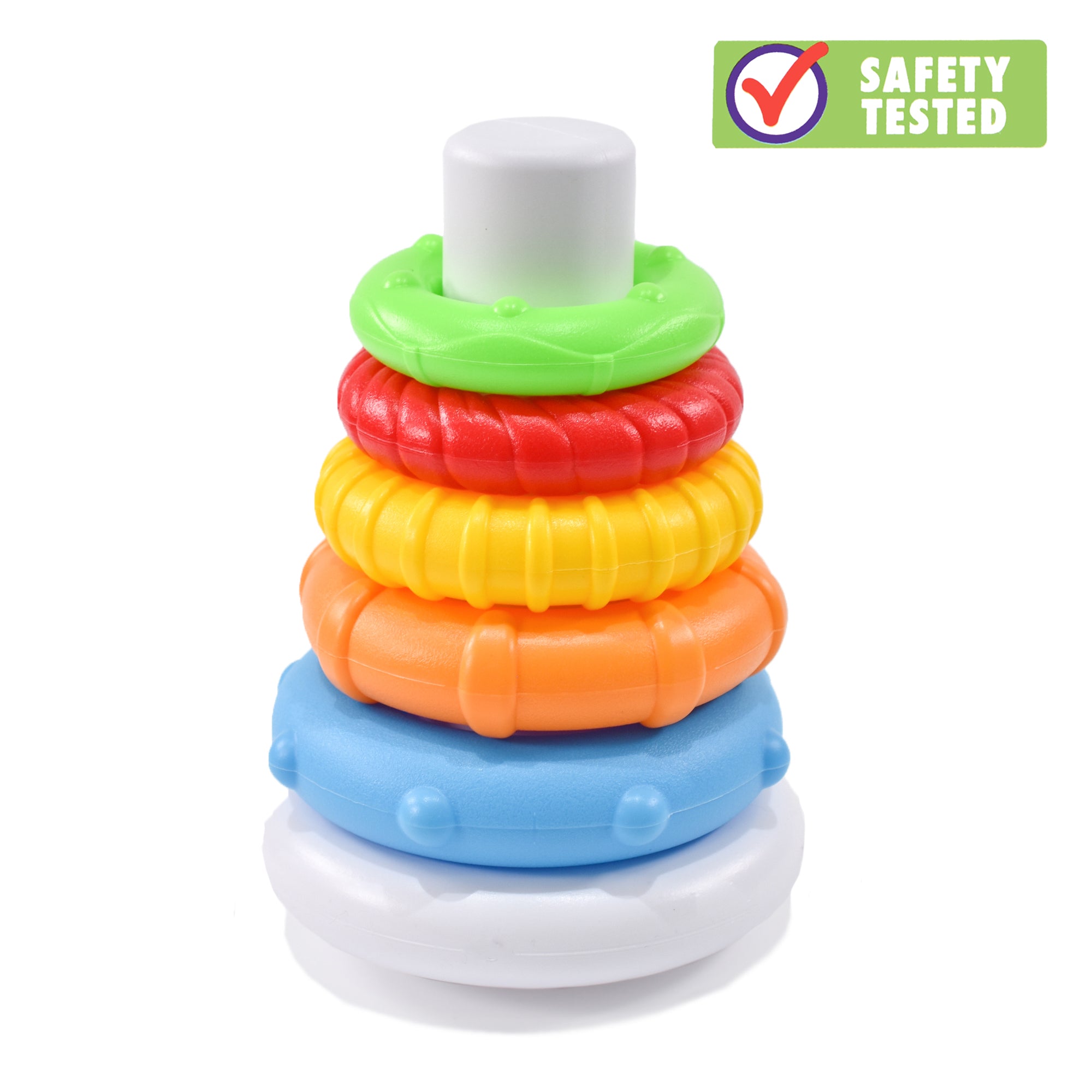 KandyToys Baby Toys Rainbow Stacking Rings | Baby Sensory Toys | Children Aged 6 Months +