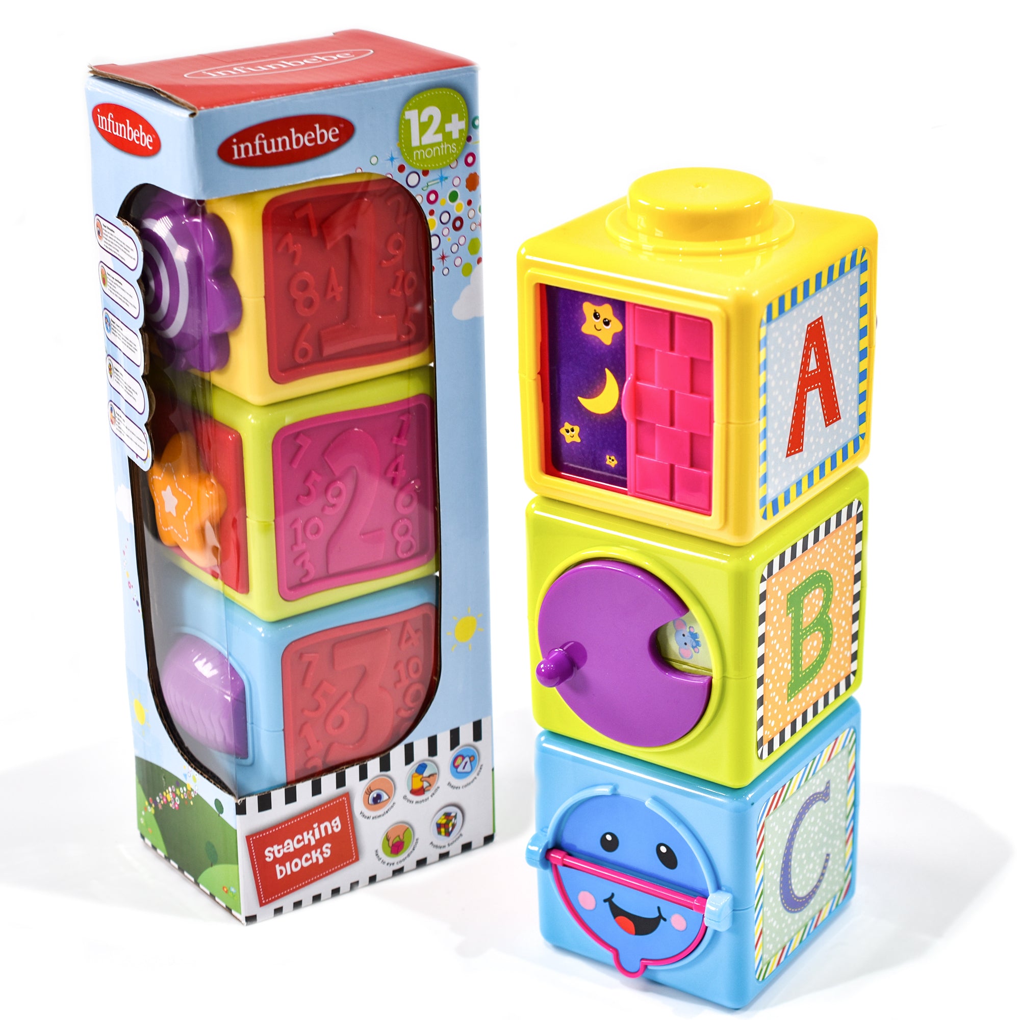 Baby Sensory Toys Interactive Learning Stacking Blocks | Children Aged 12 Months + | Baby Toys