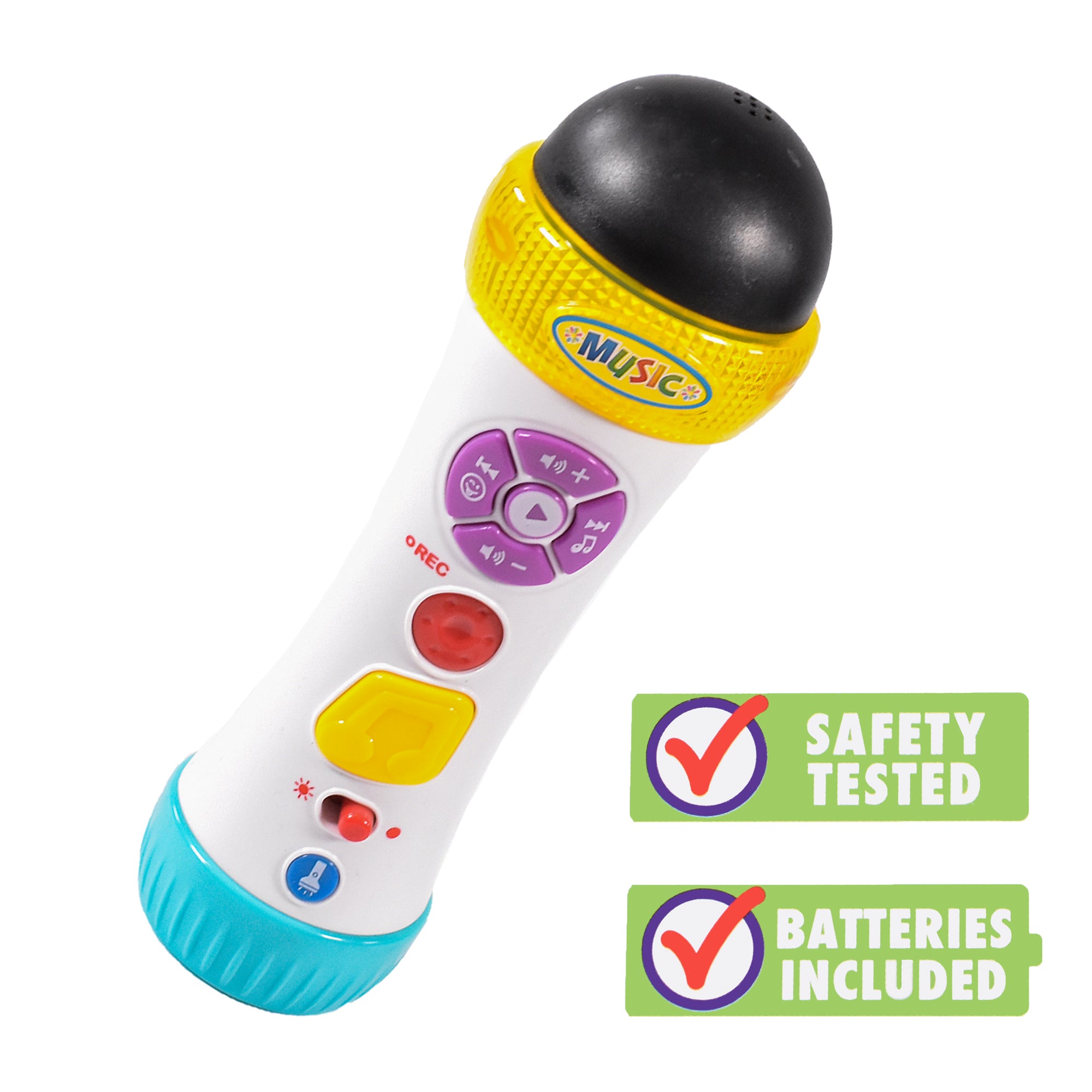 Infunbebe Kids Musical Microphone with Recording Playback and Sound Effects | Toddler Toys