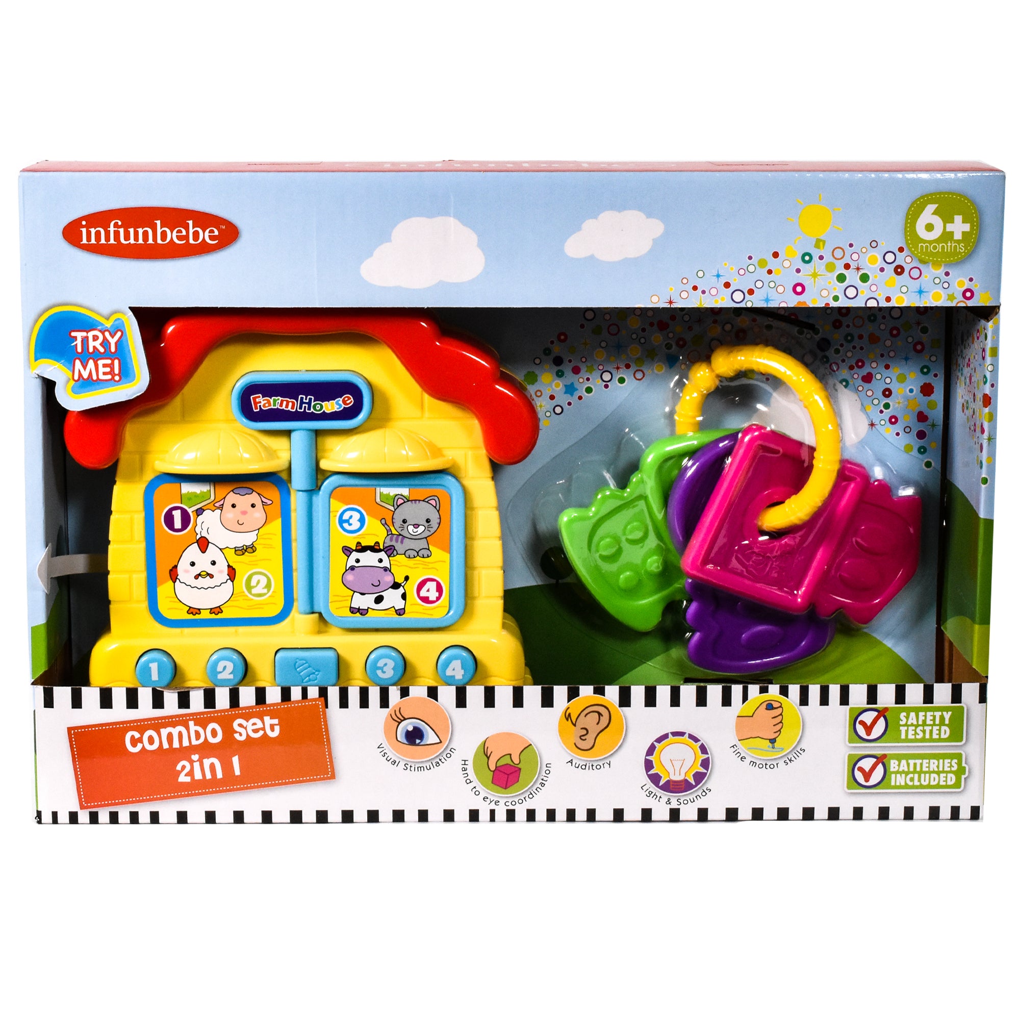 KandyToys Animal Farm House and Keys with Lights & Sound | Baby Toys |  Ages 6 Months +