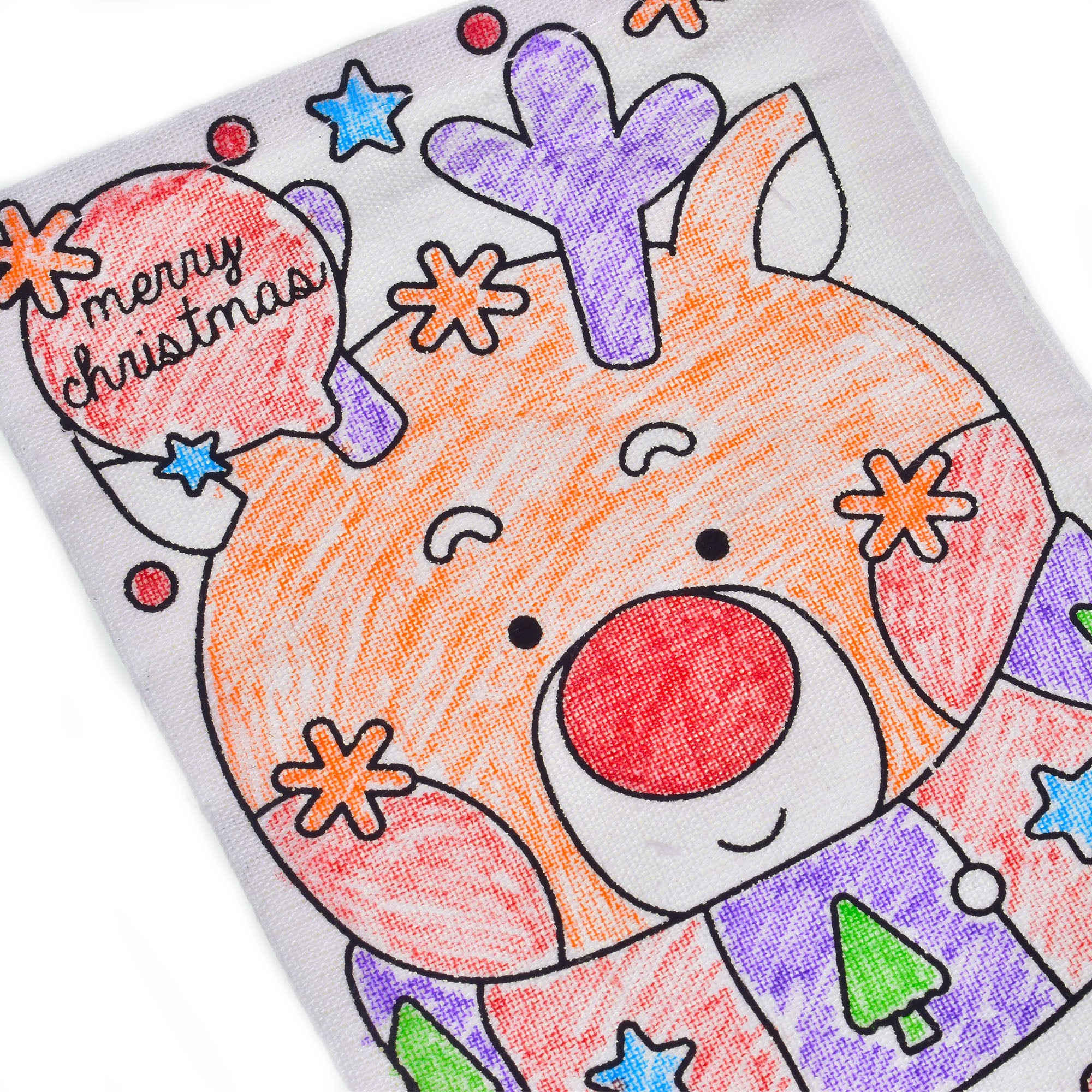 Kreative Kids Christmas Craft Kit | Create Your Own Colour In Christmas Stockings | 2 Assorted Designs | Christmas Gift | Christmas Stocking Filler