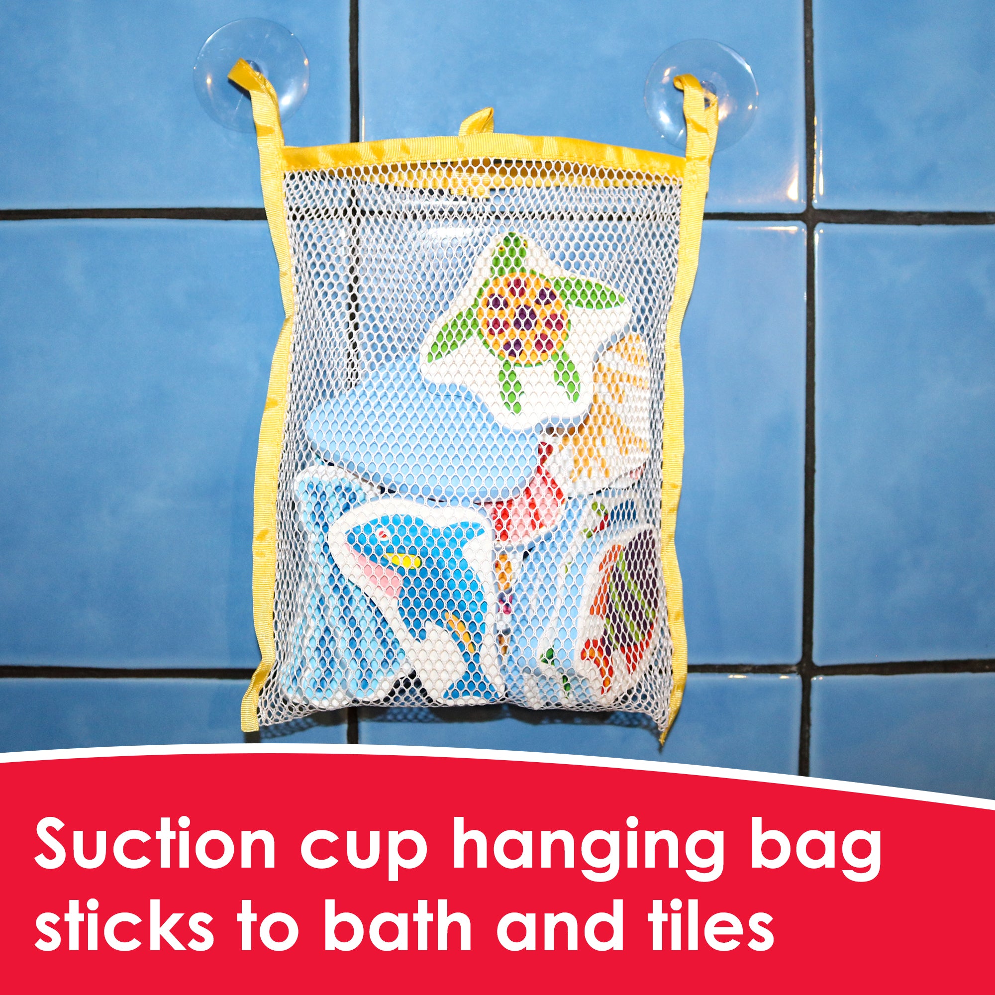 KandyToys 16 Piece Sea Animals Vehicle Bath Toys in Hanging Bag | Baby Bath Toys