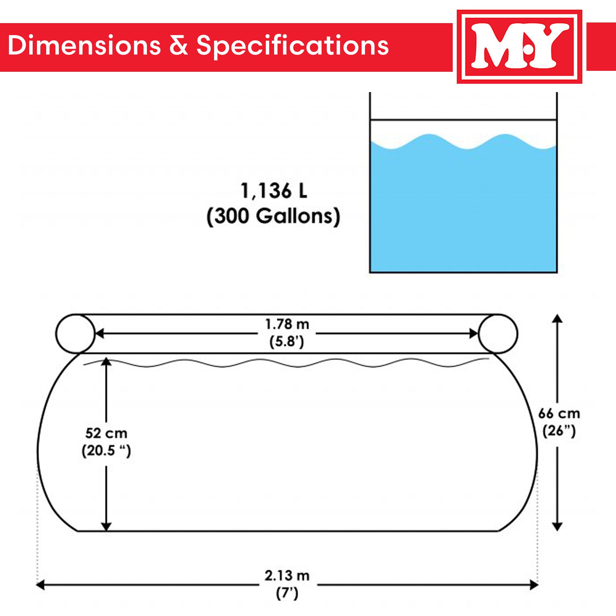 M.Y Splash 7ft x 26" Quick Set Swimming Pool 7ft Swimming Pool Paddling Pool