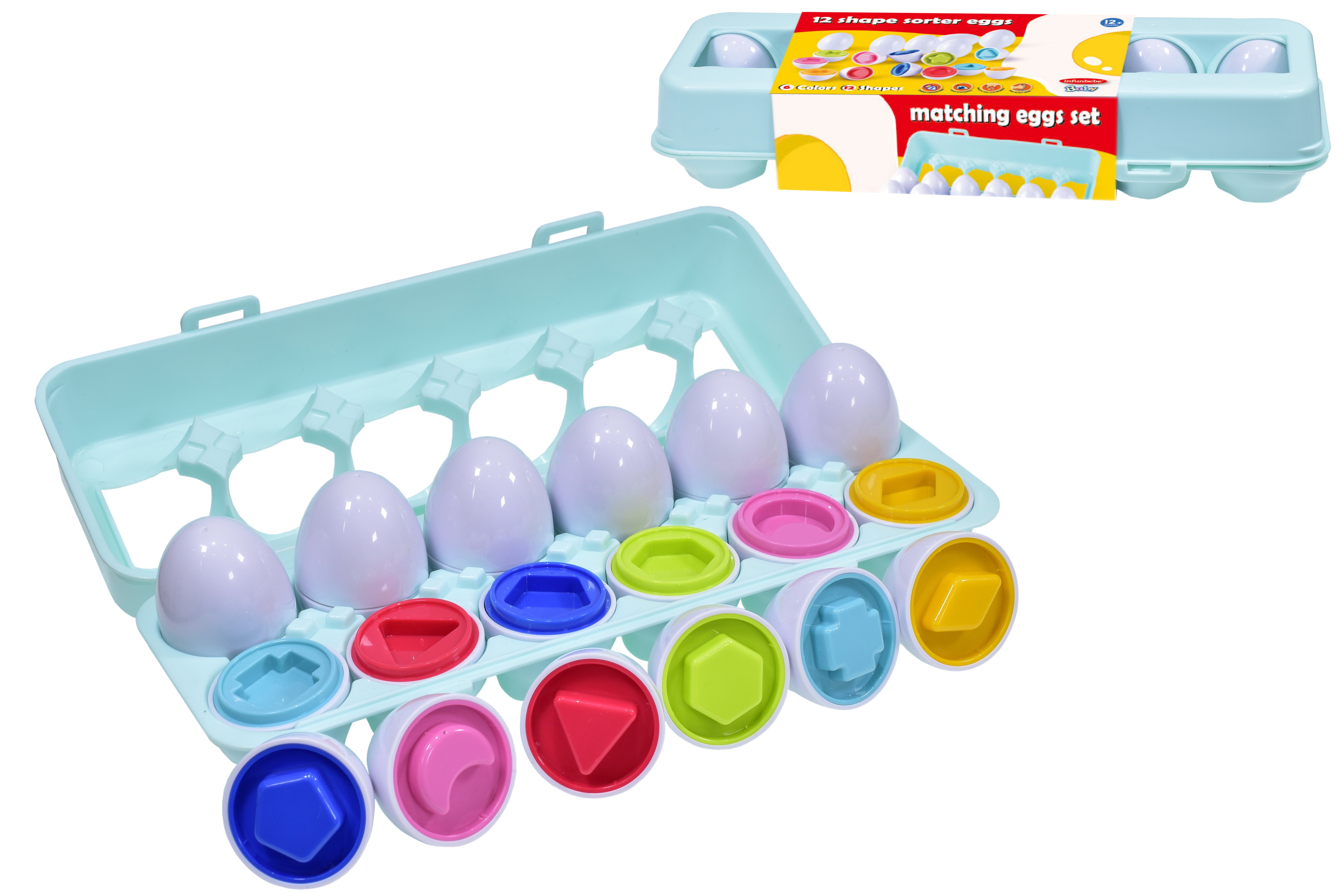 KandyToys Set of 12 Egg Shape Sorter Baby Learning Activity | Baby Toys | Suitable For 12 Months+