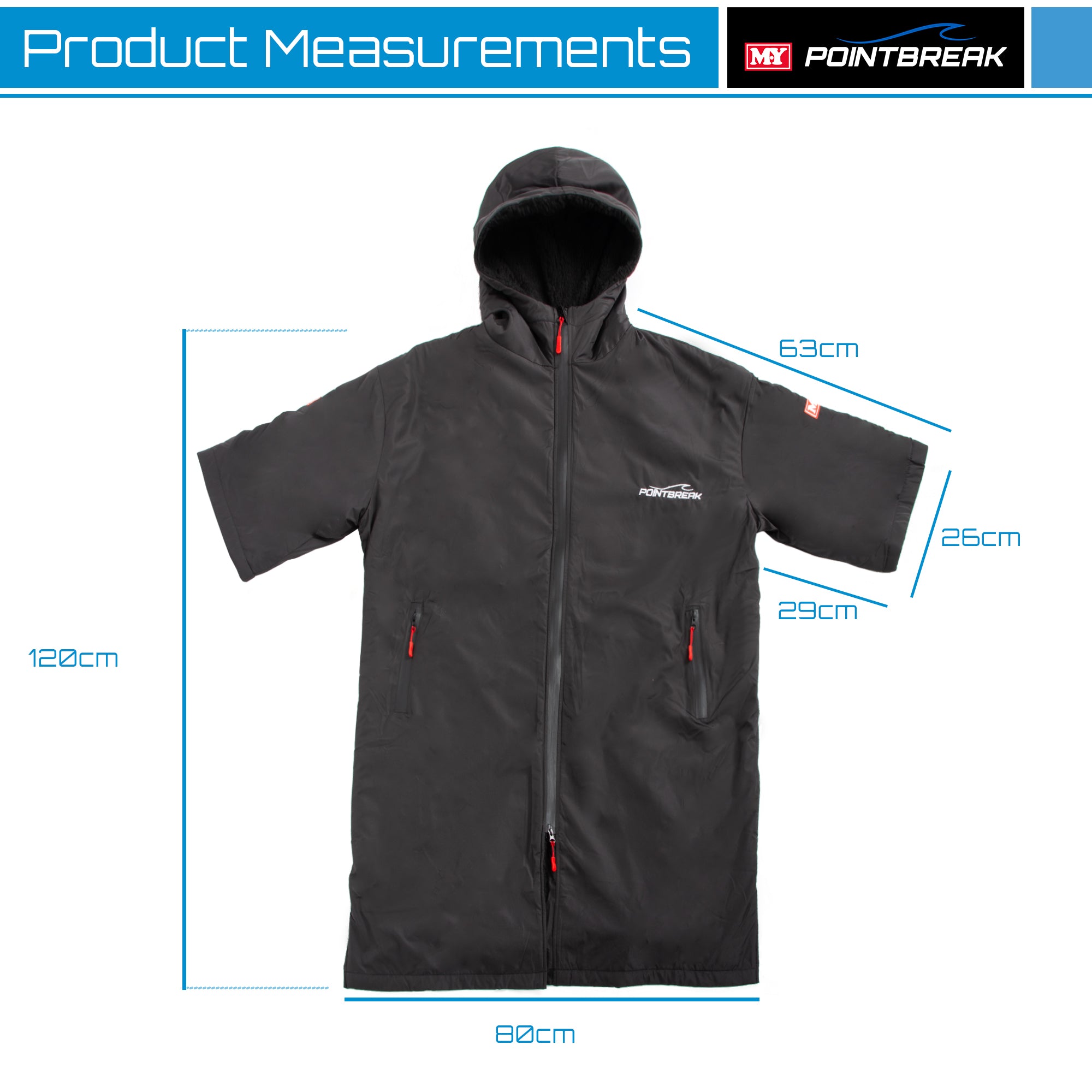 M.Y Point Break Waterproof Changing Robe Unisex Oversized Changing Jacket for Surfing Paddleboarding Swimming Outdoor Events