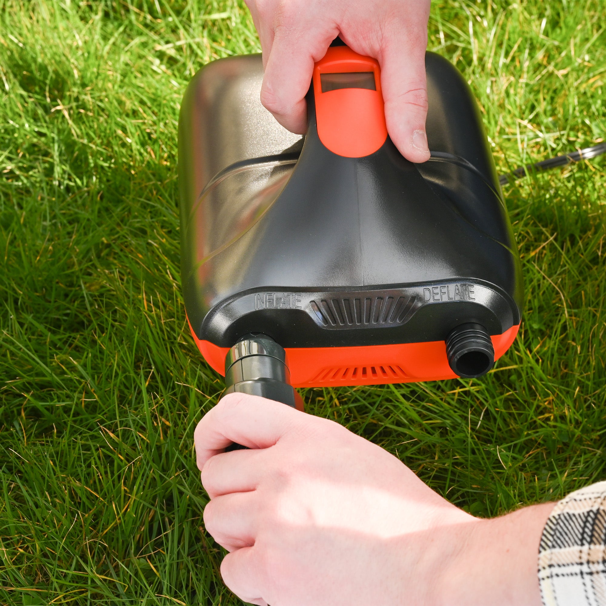 M.Y Point Break Electric SUP Pump 20PSI 12V Electric Air Pump with 6 Nozzles | Suitable for Inflation & Deflation of Paddleboards & Kayaks