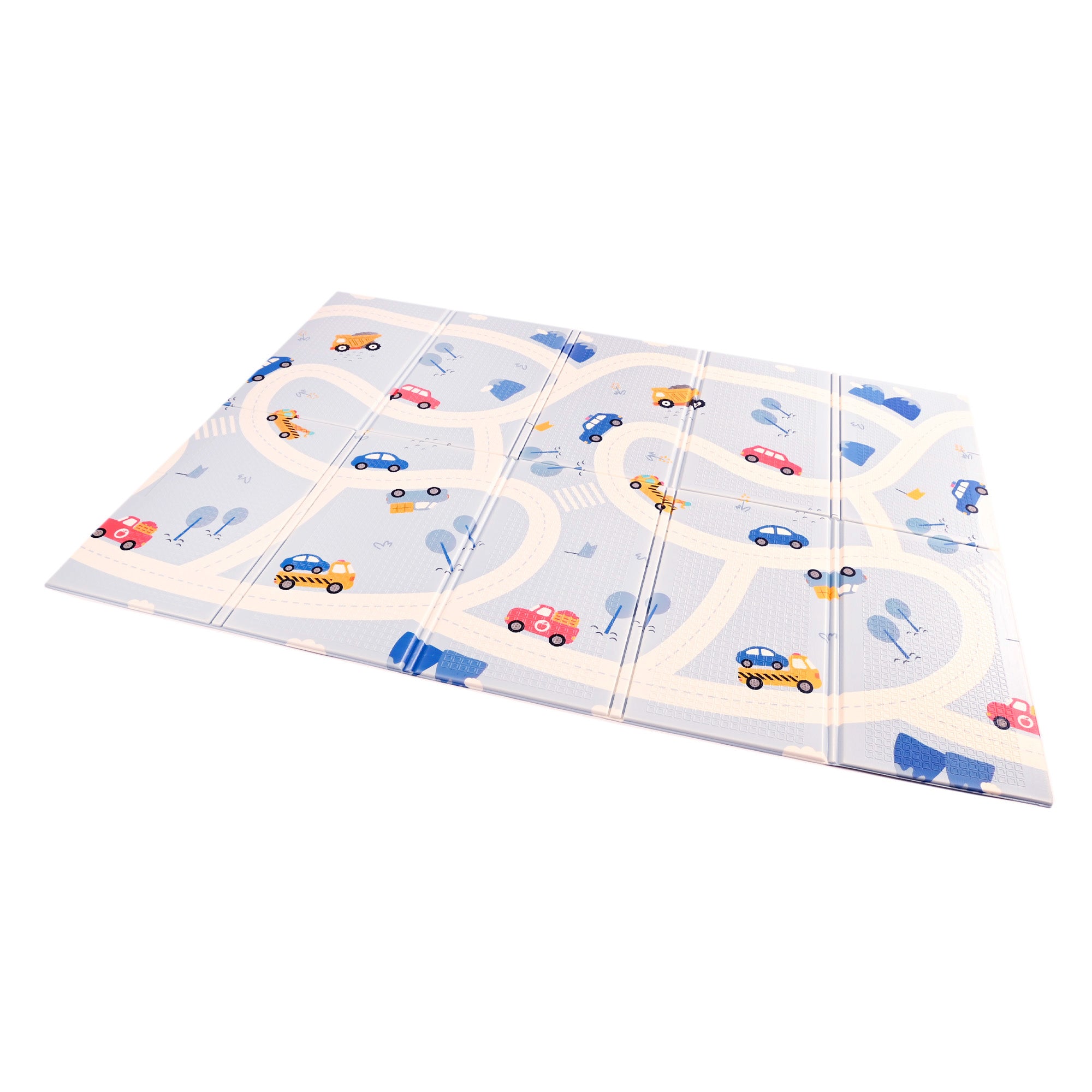 KandyToys 1.98m x 1.48m Folding Road Baby Play Mat | Thick Padded XPE Baby Crawl Mat | Waterproof