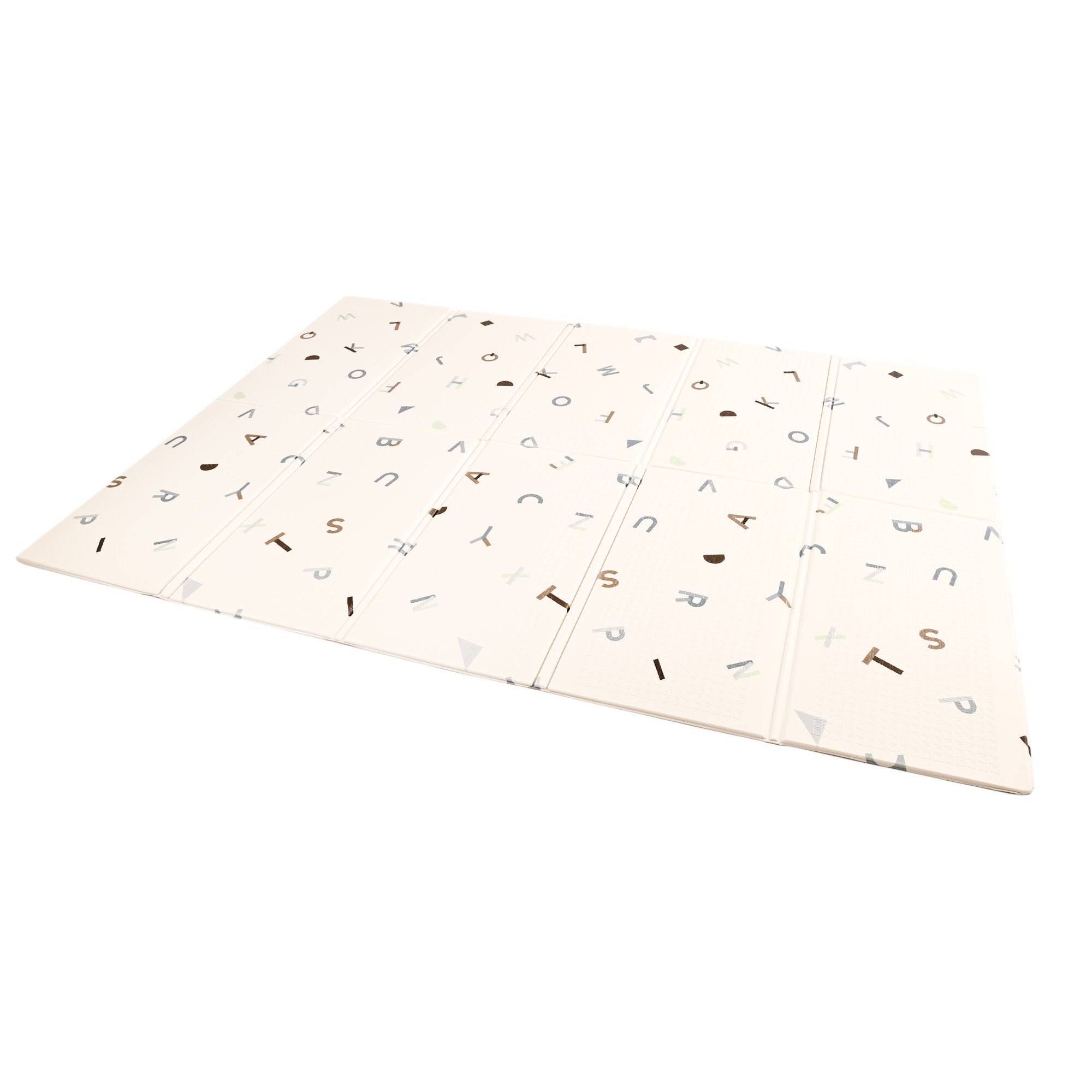 KandyToys 1.98m x 1.48m Folding Alphabet Baby Mat | Thick Padded XPE Baby Crawl Mat | Waterproof | Safe