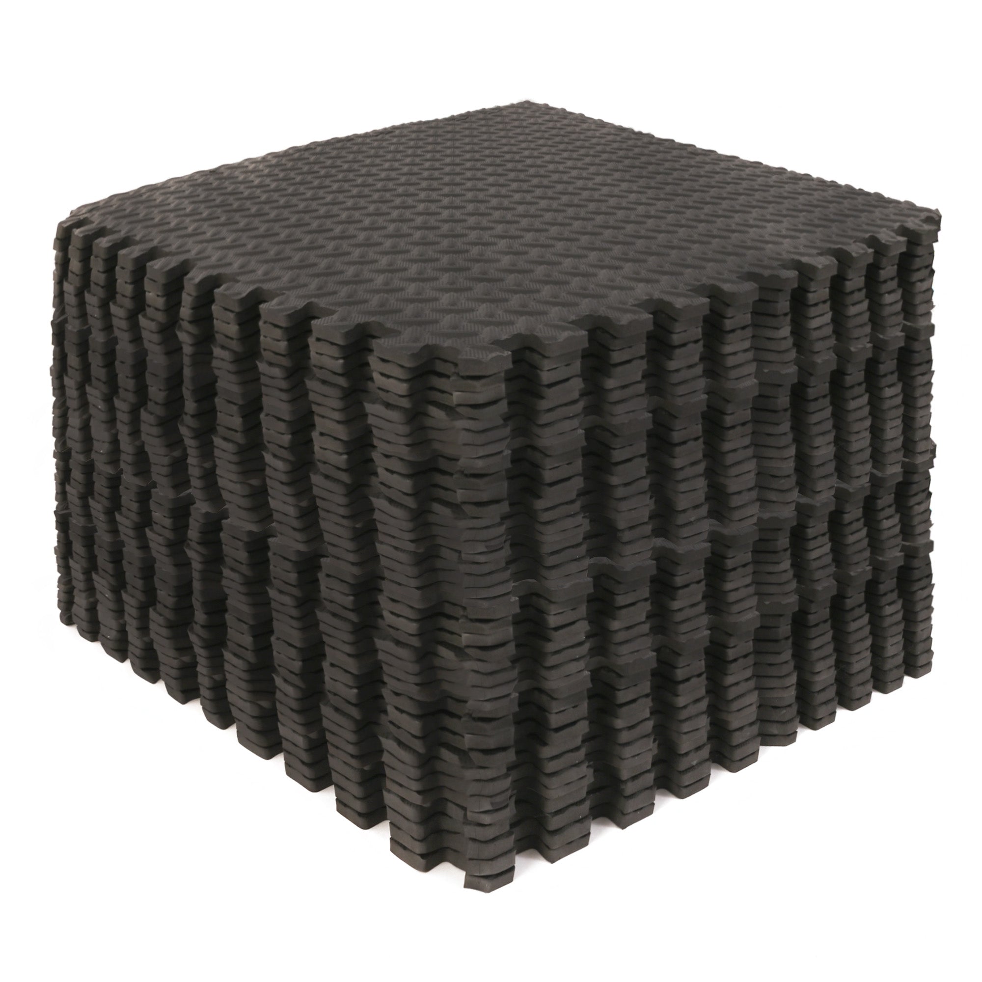 M.Y Extra Large Interlocking Foam Textured Mat - 60x60cm Dark Grey Soft EVA Floor Mats – Exercise Mats – Play Mats