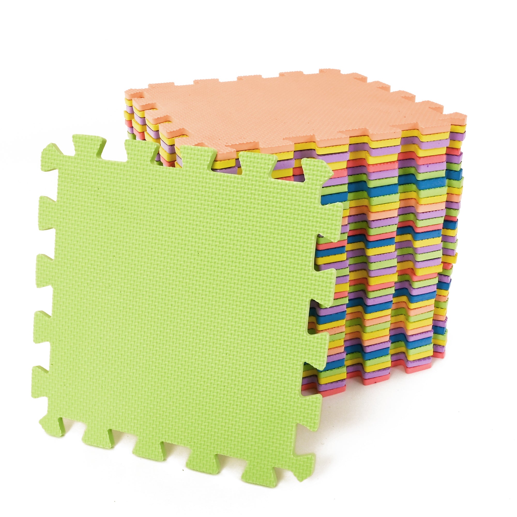 M.Y Interlocking Foam Play Mat - 29x29cm Thick, Multi Colour Soft EVA Infant Floor Tiles