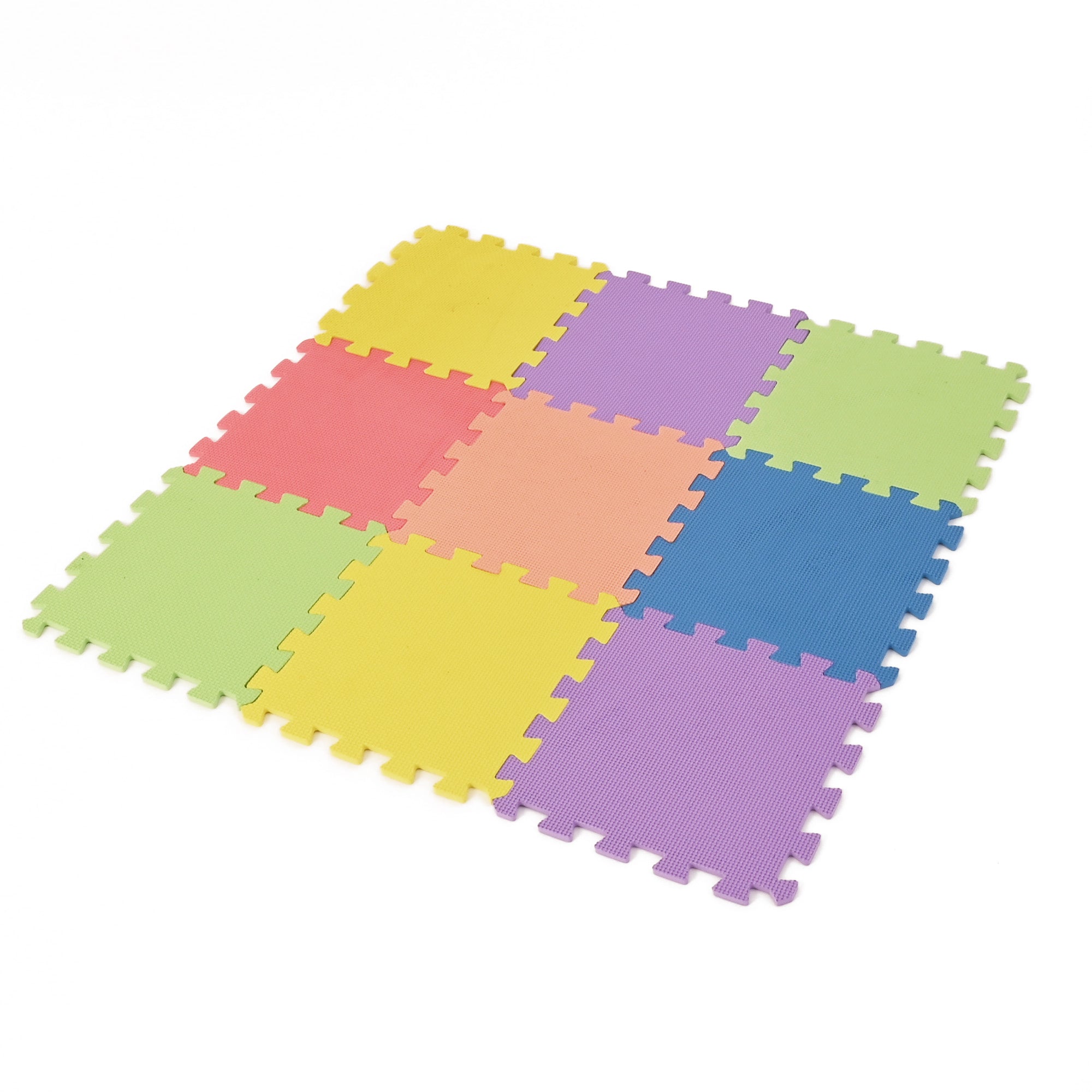 M.Y Interlocking Foam Play Mat - 29x29cm Thick, Multi Colour Soft EVA Infant Floor Tiles