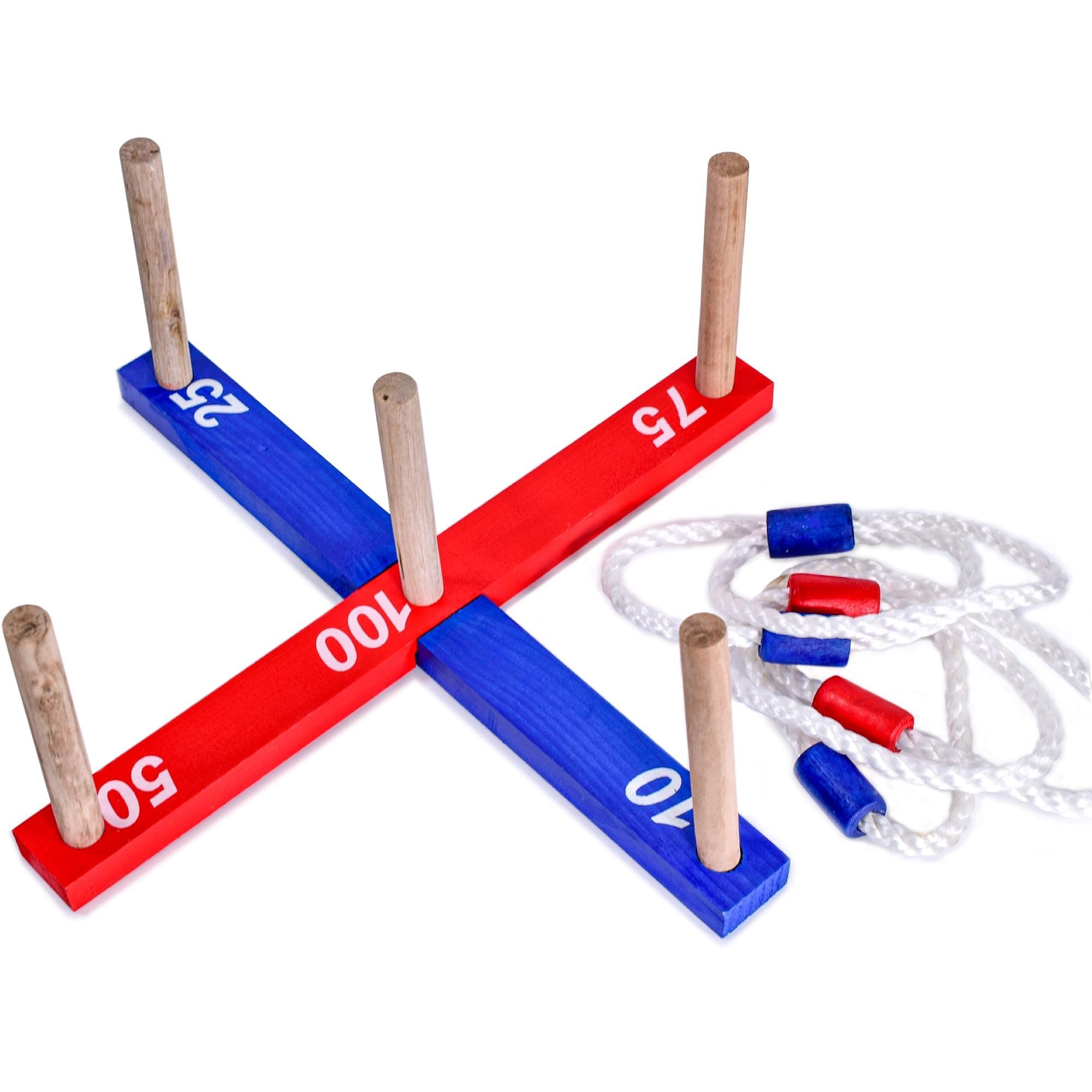 M.Y Wooden Garden Quoits | Traditional Outdoor Hoopla Game