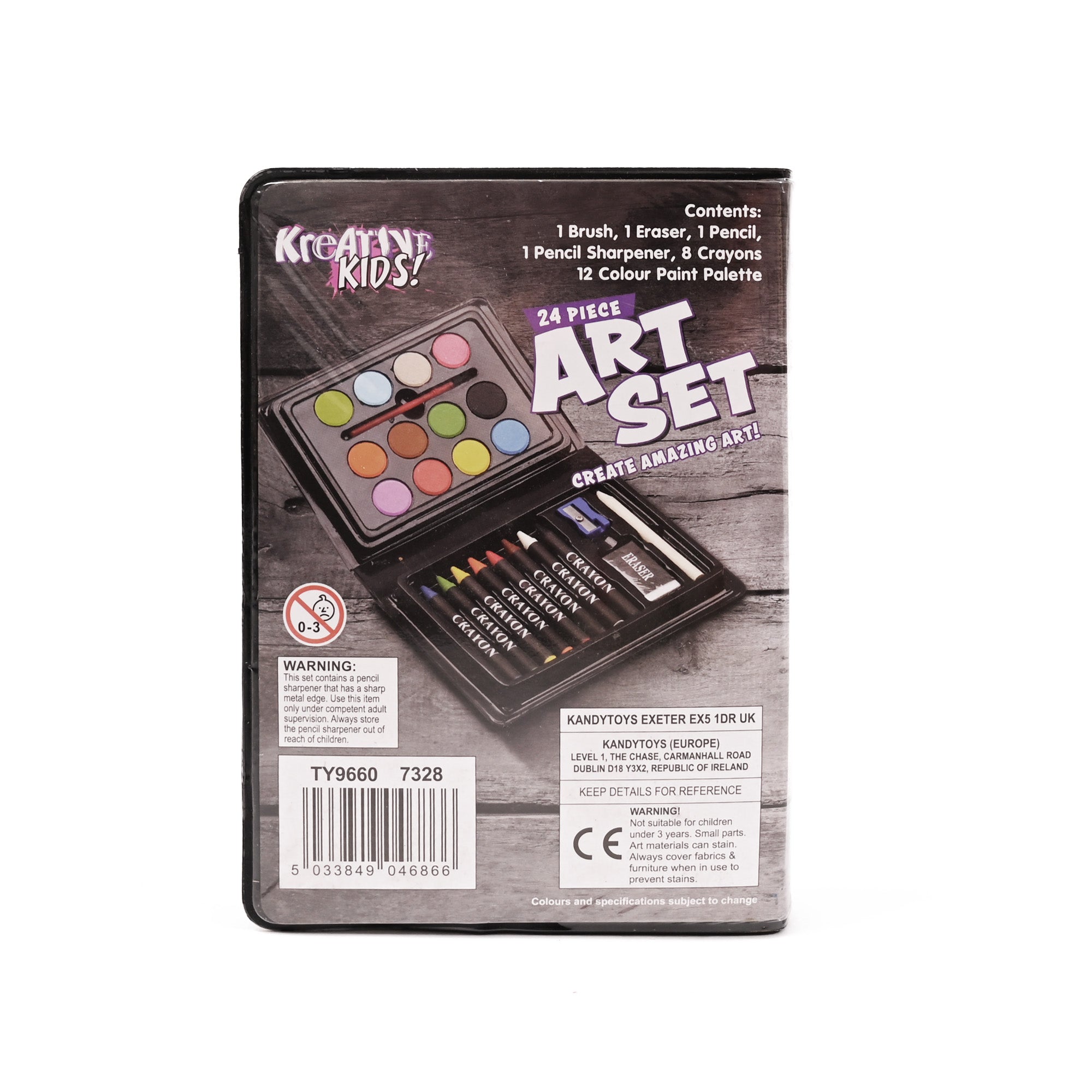 Kreative Kids Craft and Art Set - Kids Colouring Kit with Crayons and Watercolour Paint