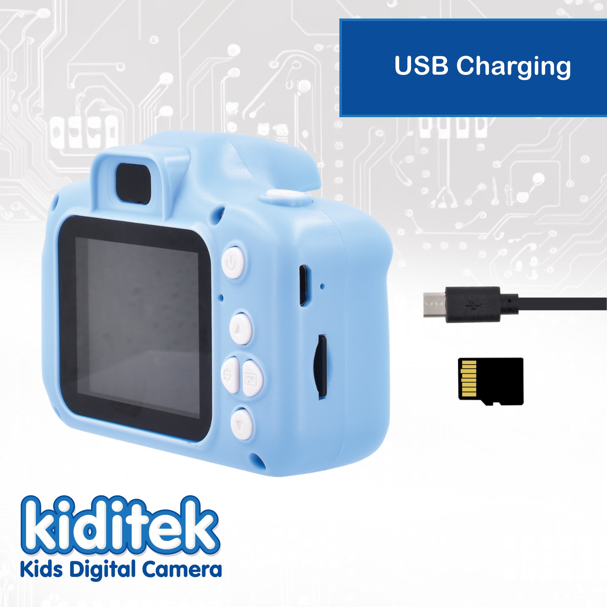 Kiditek by KandyToys Kids Digital Camera Full HD Colour Display 20MP Camera 2" Screen | Selfies, Video, Games, Photo Editing | 32GB SD Card |